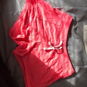 Neon pink shorts